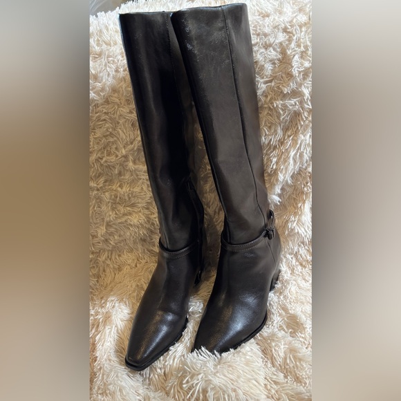 Franco Sarto Dark Brown Heeled Boots - Picture 9 of 9